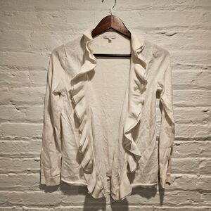 Gap Made With Cashmere White Open Boho Cottagecore Dainty Cardigan, Size S